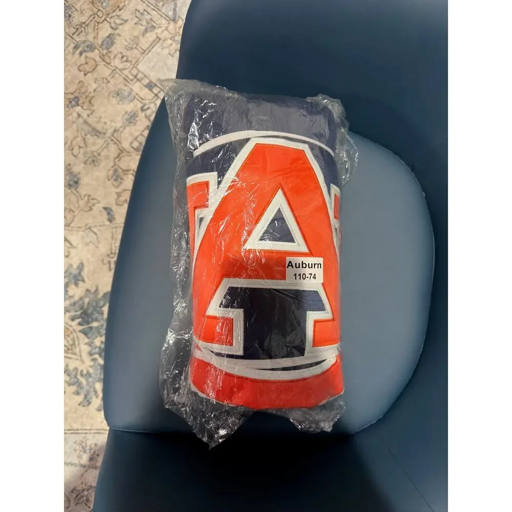 Auburn Tigers Logo Chair Throw Blanket Navy Tackle Twill NIP Officially Licensed